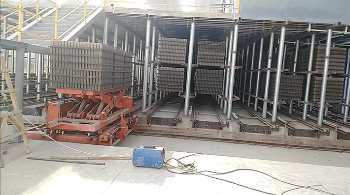 免燒磚軌道窯、免燒磚養(yǎng)護窯